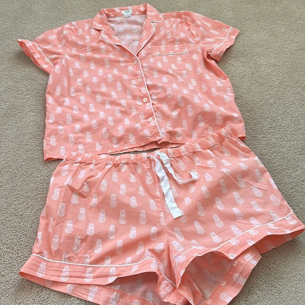 J.Crew pineapple print pajama set